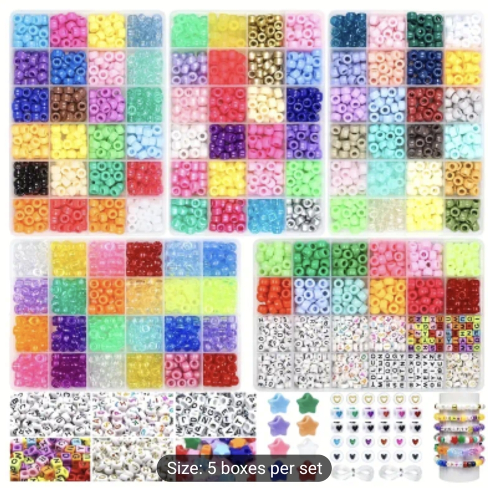 QUEFE 2350pcs, 64 Colors, Pony Beads for Bracelet Making Kit, Rainbow Kandi Bead - Picture 3 of 13